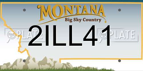 2ILL41 Montana License Plate