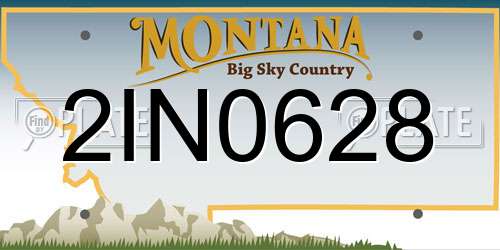 2IN0628 Montana License Plate