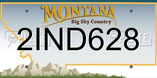 2IND628 Montana License Plate
