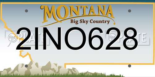 2INO628 Montana License Plate