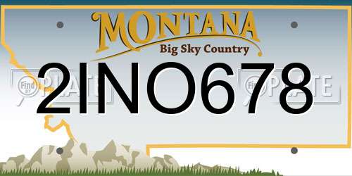2INO678 Montana License Plate