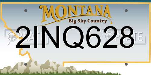 2INQ628 Montana License Plate