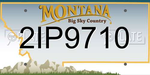 2IP9710 Montana License Plate
