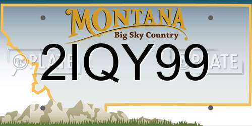 2IQY99 Montana License Plate