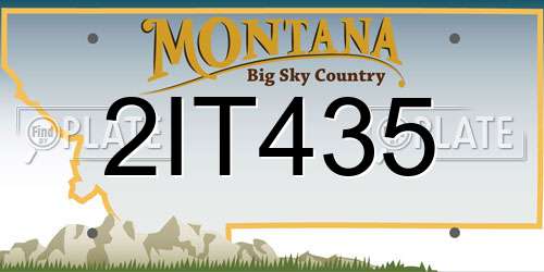 2IT435 Montana License Plate