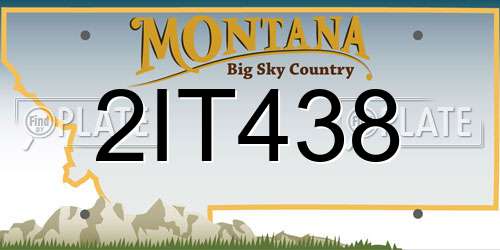 2IT438 Montana License Plate