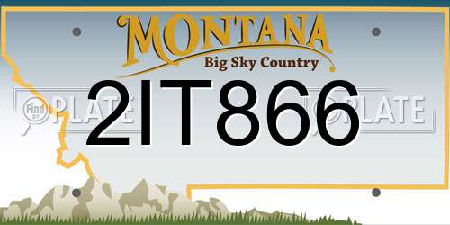 2IT866 Montana License Plate