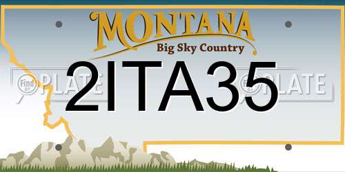 2ITA35 Montana License Plate