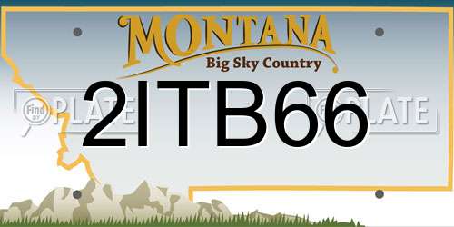 2ITB66 Montana License Plate