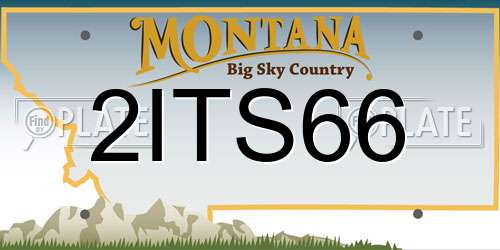 2ITS66 Montana License Plate