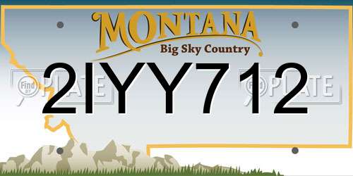 2IYY712 Montana License Plate
