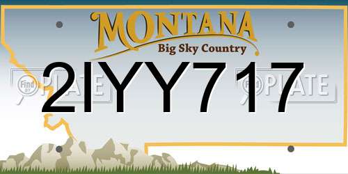 2IYY717 Montana License Plate