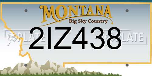 2IZ438 Montana License Plate