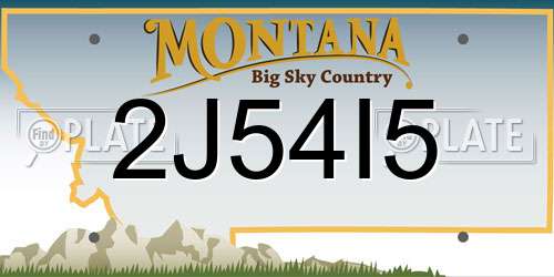 2J54I5 Montana License Plate