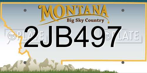 2JB497 Montana License Plate