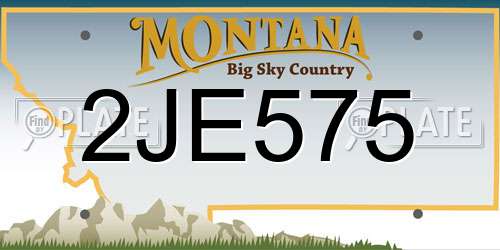 2JE575 Montana License Plate
