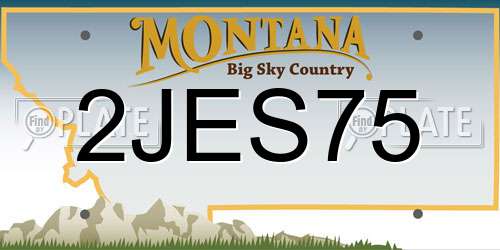 2JES75 Montana License Plate
