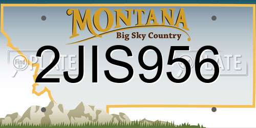 2JIS956 Montana License Plate