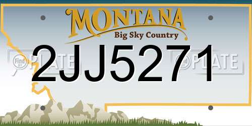 2JJ5271 Montana License Plate