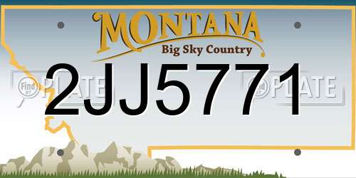 2JJ5771 Montana License Plate