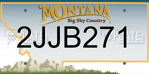 2JJB271 Montana License Plate