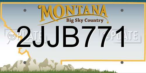 2JJB771 Montana License Plate