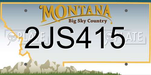 2JS415 Montana License Plate