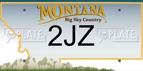 2JZ Montana License Plate