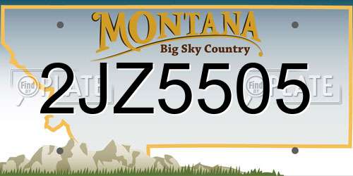 2JZ5505 Montana License Plate