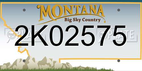 2K02575 Montana License Plate