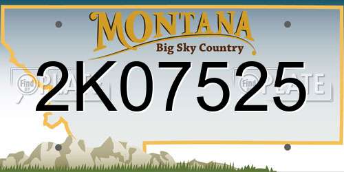 2K07525 Montana License Plate