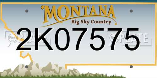 2K07575 Montana License Plate