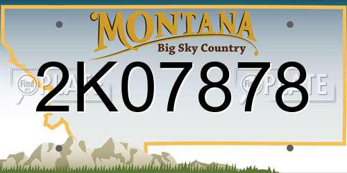 2K07878 Montana License Plate