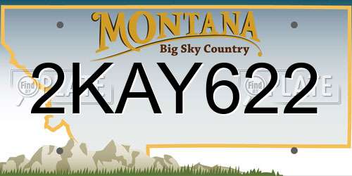 2KAY622 Montana License Plate