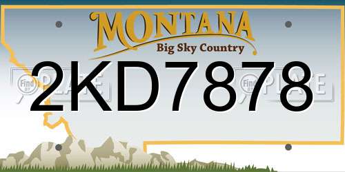 2KD7878 Montana License Plate