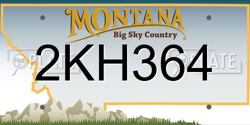 2KH364 Montana License Plate