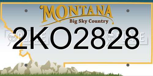 2KO2828 Montana License Plate