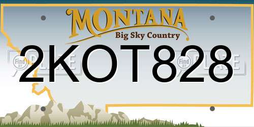 2KOT828 Montana License Plate