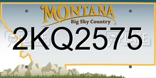 2KQ2575 Montana License Plate