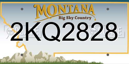 2KQ2828 Montana License Plate
