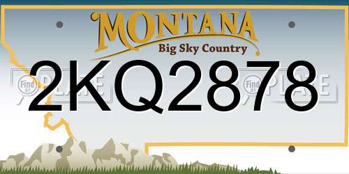 2KQ2878 Montana License Plate