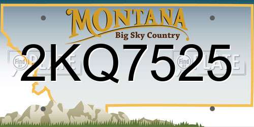 2KQ7525 Montana License Plate