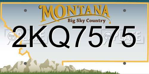 2KQ7575 Montana License Plate