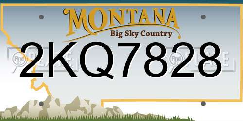 2KQ7828 Montana License Plate