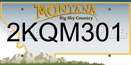 2KQM301 Montana License Plate