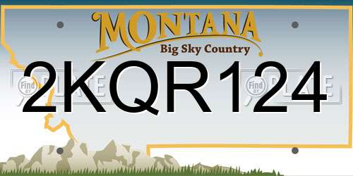 2KQR124 Montana License Plate
