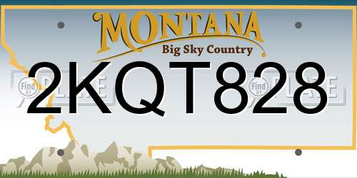 2KQT828 Montana License Plate