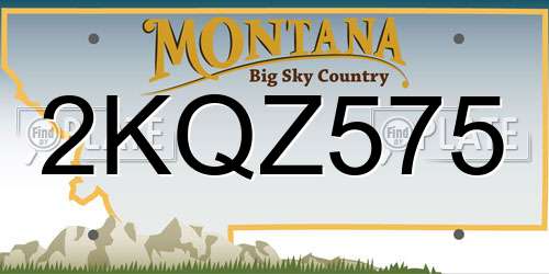 2KQZ575 Montana License Plate