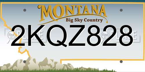 2KQZ828 Montana License Plate