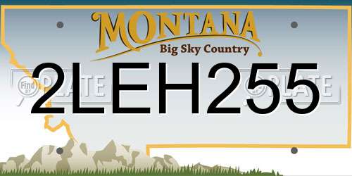 2LEH255 Montana License Plate
